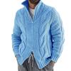 Herren High Neck Zopfmuster Cardigan Herbst/Winter 2025 - Europäischer Stil Reißverschluss Langarm Jacke