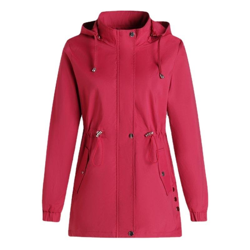 Spring Windbreaker Jacket Fashion Women's Plus Size Spring and Autumn Middle-aged Leisure Jacket Top