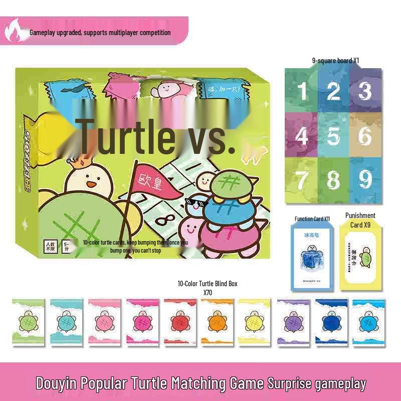 Turtle Color Match: Family Card Battle Game