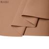 ZANZEA Women Casual Turn Down Collar Summer Short Sleeve Shirt Dress