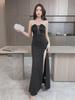 2025 High-End Slim Hollow Tube Top Evening Dress - Sexy, Stylish Nightclub and Banquet Wear