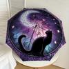 1PC cat moonAutomatic Open/Close Umbrella with Windproof, 8-Rib Sturdy Canopy, Durable Ribs, Fashionable Design1214A