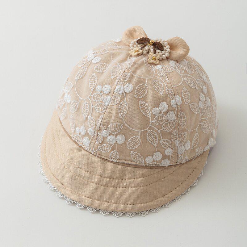 Korean Style Children's Sun Protection Lace Bucket Hat for Girls