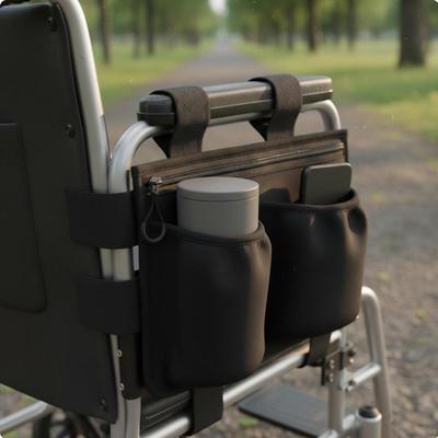 Cup Holder Bag Neoprene Side Elastic Mobility Aid Accessory Storage Organizer for People,