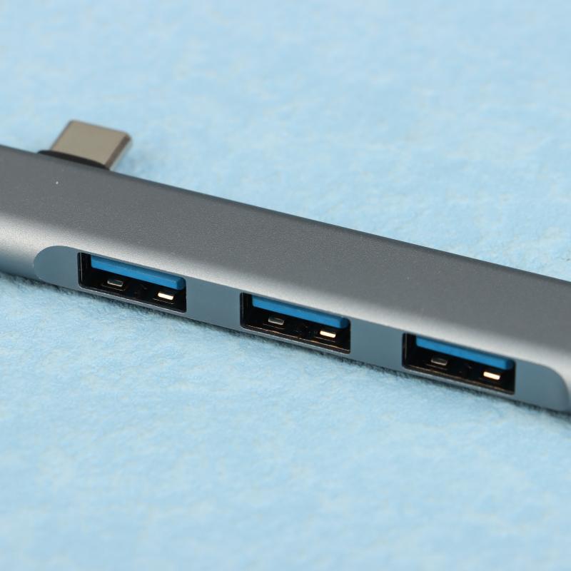1 Stück PC-Zubehör 4-Port-USB-3.0-Hub High-Speed-Typ-C-Splitter 5 Gbit/s Multiport-Hub 4 USB 3.0 2.0-Anschlüsse