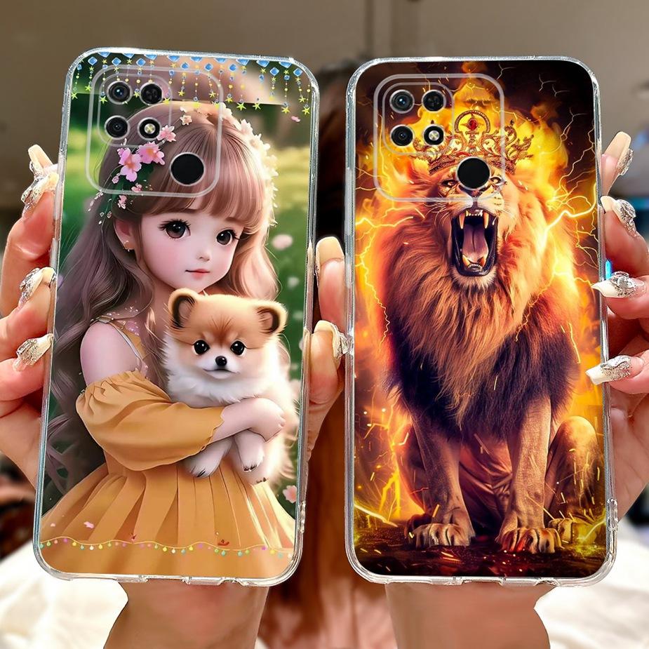 For Xiaomi Redmi 10C Case Cute Cat Luxury Butterfly Painted Cover 6.71'' Soft Silicone Case For Xiaomi Redmi 10C Redmi10C Fundas