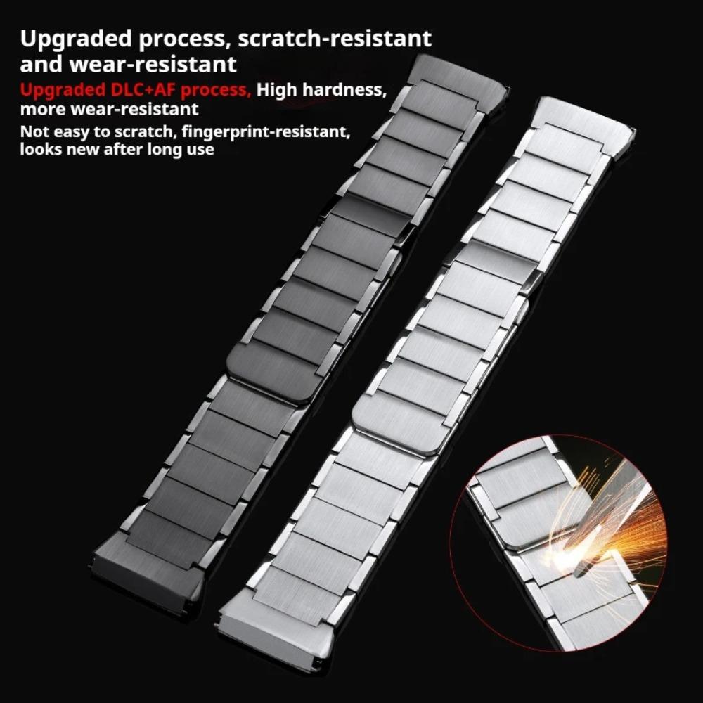 Seamless Stainless Steel Strap  Huawei Watch 4 Pro Luxury Business Strap  Quick-release Interface Chain-type Magnetic Adhesive Strap