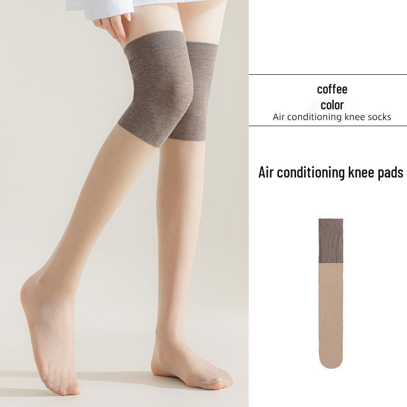 

Жіночі панчохи вище коліна, стійкі до затяжок, тілесного кольору, літні, для холодних ніг Without Gel Dots