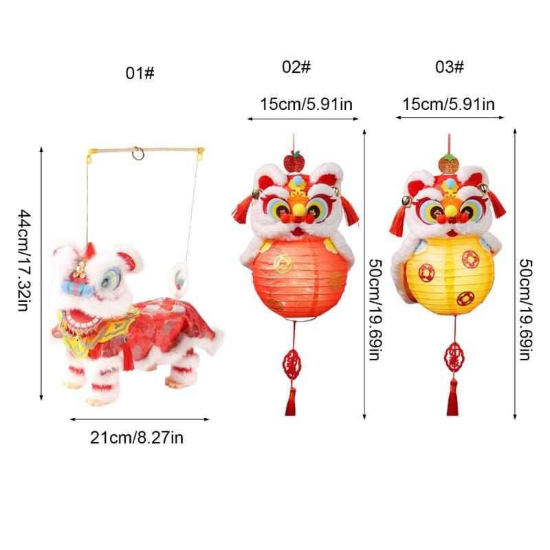 Chinese New Year Craft Kits Lions Dance Themed Lanterns Easy Assembly Holiday Classroom Activity Supplies