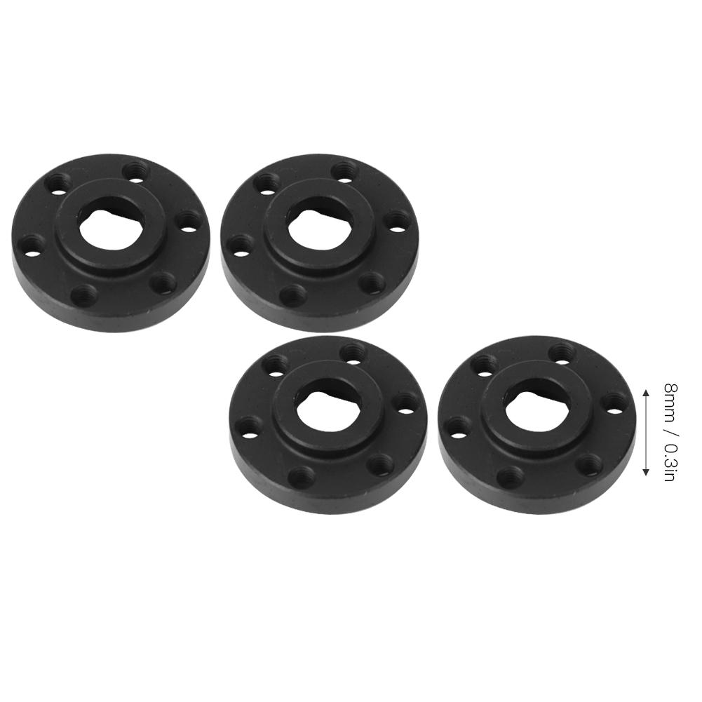4pcs RC Car Wheel Hex Hubs Wheel Adapter Black Fit for SCX10 1Celsius10 RC Crawler 1.9inch 2.2inch Wheel
