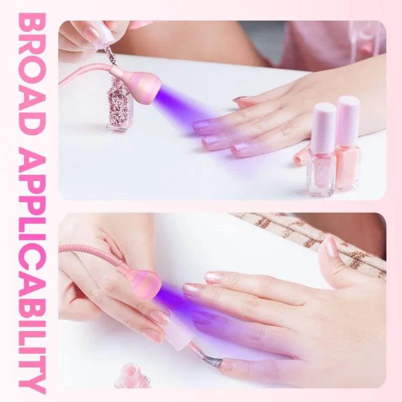 Nail Led Lights Dryer UV Lamp Double Head Ultraviolet Clip-OUltraviolet Nail Lampn Desk Flexible Mini USB Gel Curing Manicure Pedicure Salon Tools