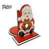 Wooden Kitchen Roll Dispenser Christmas Paper Towel Holder, Decorative Vertical Dispenser, Holder Stable Weighted Base Organizer for Holiday