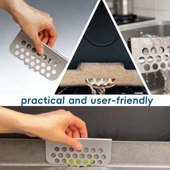 Portă de grăsime pentru plită pentru grătar Blackstone din oțel inoxidabil, Accesoriu de gătit cu cataramă reglabilă, Capac filtru de grăsime cu instalare rapidă, Grătar compatibil