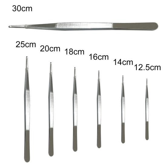 12.5-30cm Pincett Förtjockad Halkfri Livsmedelsgodkänd Rostfri Stål Multifunktionell Pincett Klämma för Små Saker