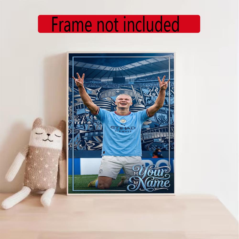 Haaland Customize Your Name Diamond Painting Round Diamond Diy Frameless Holiday Artwork Suitable For Home Office Wall Decoration
