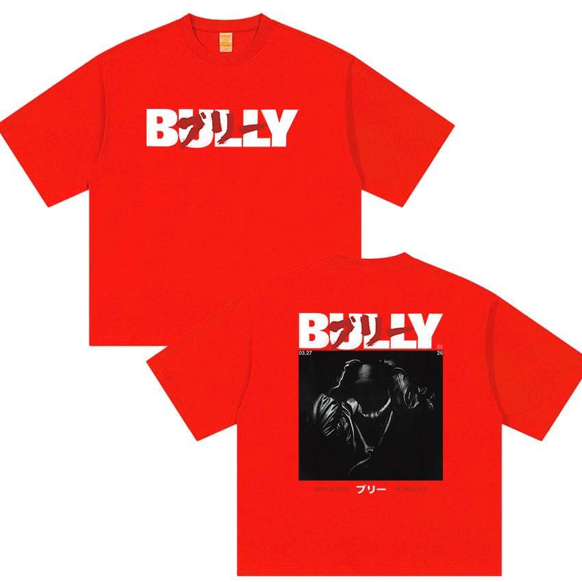 Rapper Kanye West Bully Album 2026 Graphic T Shirt Unisexs Hip Hop Gothic Punk Clothing Tshirts Vintage Oversized Cotton Tshirt