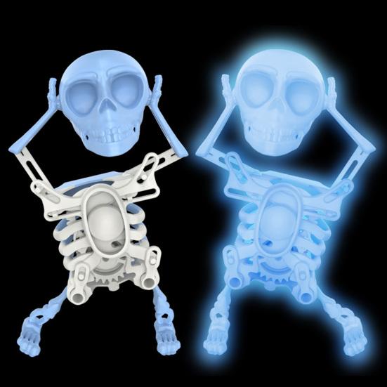Dancing Swinging Skeleton Toy Kids 3D Halloween Articulated Skeleton Spring