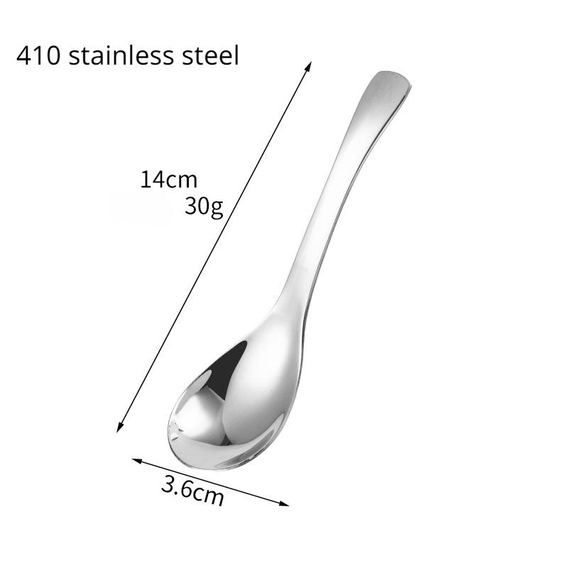 

Ложка из нержавеющей стали 304, утолщенная углубленная ложка для супа, домашняя детская ложка с круглой головкой