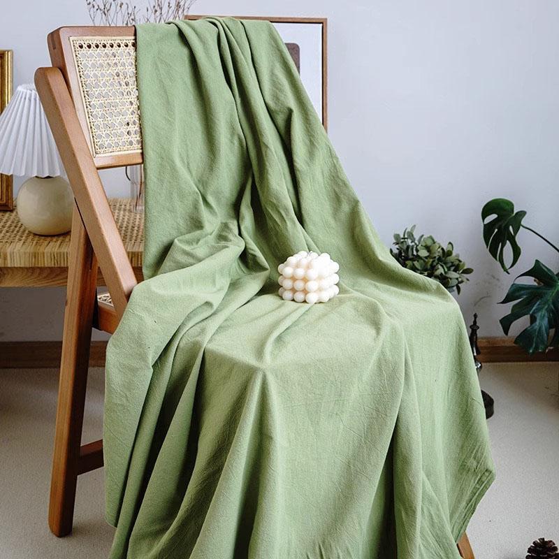 Pure Cotton Fabric Washed Imitation Cotton and Linen Fabric Chinese Style Pleated Cloth DIY Hanfu Dress Pants Material Wide135cm