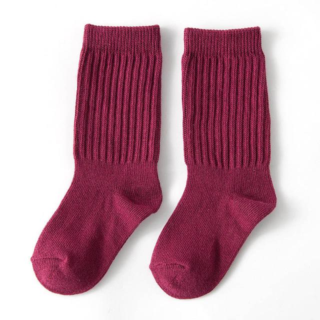 

Детские однотонные длинные носки в рубчик 1 to 3 yrs