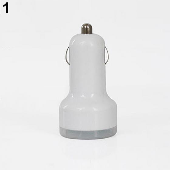 2-Port Universal Dual USB Billaddare Adapter 5V 2.1A/1A för Smart Phone