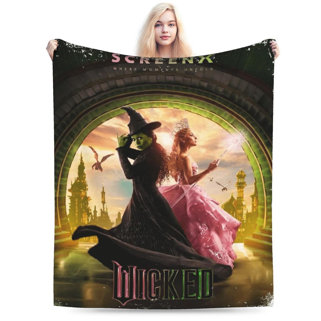 Warm Soft BlanketChild Picnic Wicked Magic Movie Throw Blanket Flannel Bedspread For Outdoor Pattern Sofa Bed Cover