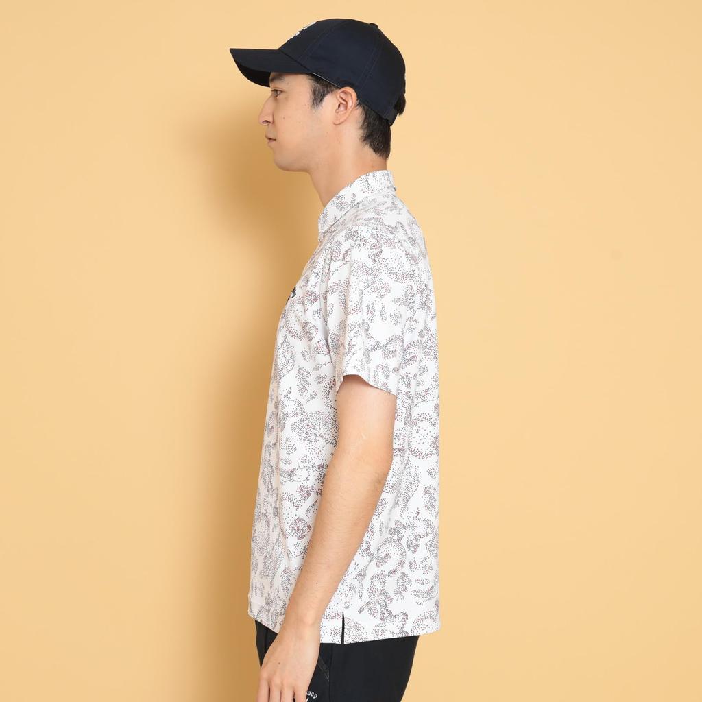 Short Sleeve Polo Shirt Moisture Quick Golf C24234106 [Callaway] Men's (Dot Print, Wicking, Drying) / / 1030_White