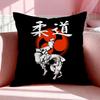 Sport J-Judo Cushion Cover Breathable Linen Pillowcase Summer Odorless Eco-Friendly Invisible Zipper Washable