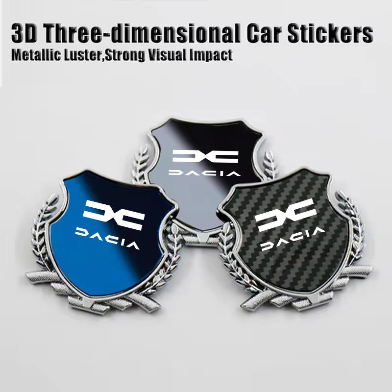 Car Side Modification Sign Triangular Metal Sticke For Dacia Duster Logan Sandero Jogger Spring Stepway Dokker Lodgy Accessories