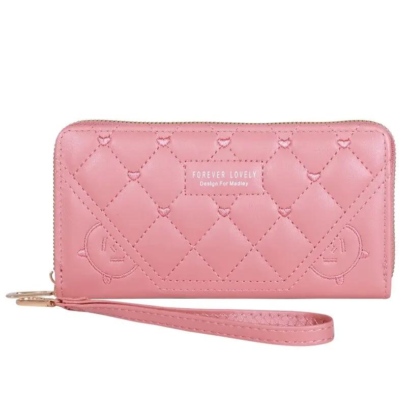 

Wallet Women s European and American Card Bag Zipper Handbag Embroidered Mobile Phone Bag