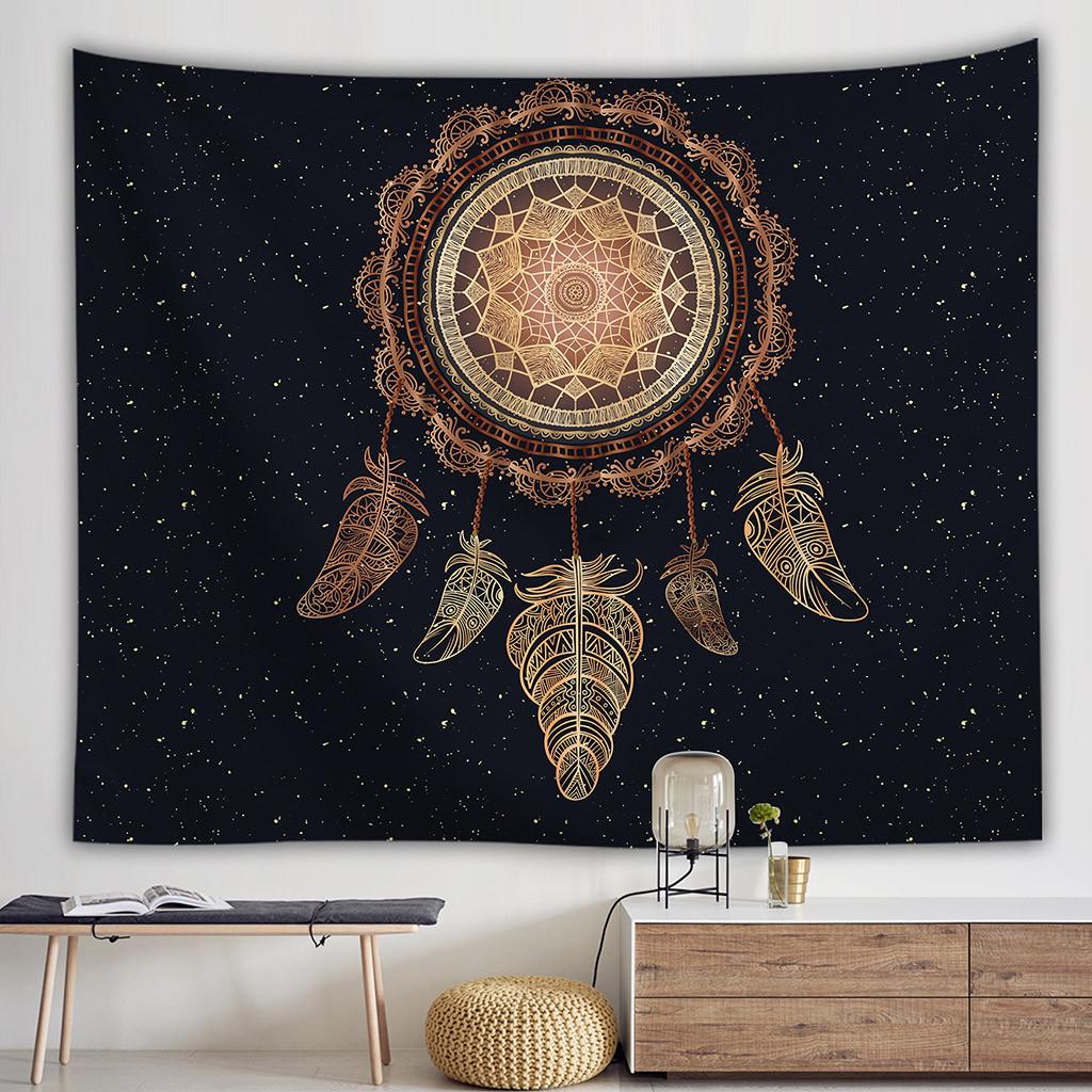 Tapestry Wall Hanging Black Indian Decor Cotton Boho