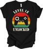 Level 18 Unlocked - Retro Gamer Birthday Gift Tee