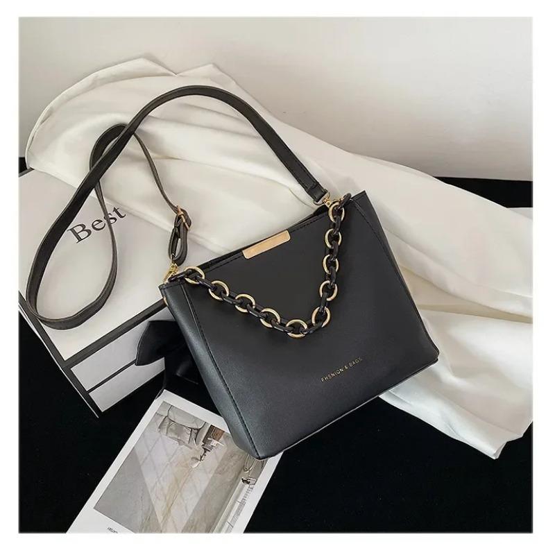 Women Fashion Shoulder Bag with Chain Handle Ladies Crossbody Bags Tote Bucket Handbag