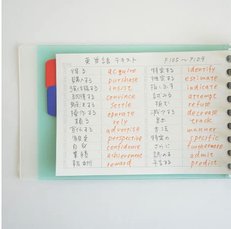 Maruman Session Binder Mini FM310-98 / Loose-Leaf Mini Smart Review Memorization Sheet L1441 - Word Ruled L1442 Set