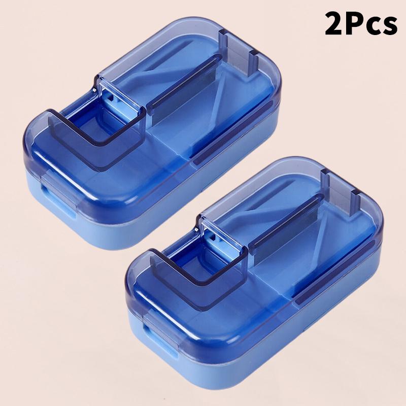 Multifunctional Medicine Tablet Cutter Pill Cutter Tablet Storage Box Medication Splitter Mini Portable Pill Dispenser