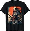 Japan Samurai Krieger Skelett Ukiyo Tinte Kunstwerk Samurai T-Shirt