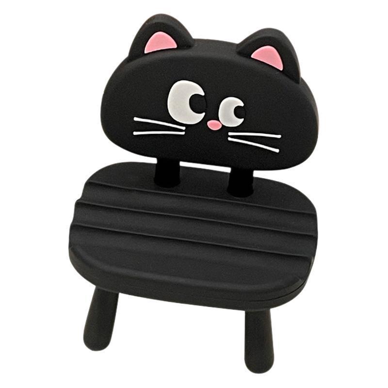 Internet Celebrity Cute Desktop Phone Holder - Soft Rubber Small Chair for Bedside or Desk, Ideal for Watching Shows.