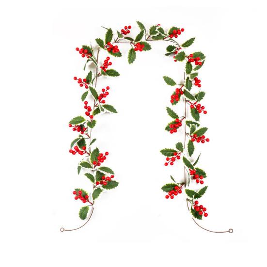 Simulated Christmas Rattan Vine No Maintenance Faux Willow with Red Berry Garland Wedding Party Home Decor