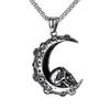 New Necklace Skull Fashion Moon Skull Street Style Men's Pendant