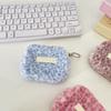 Plush Leopard Print Multifunctional Storage Pouch with Smooth Zippers for Organizing ID Cards Coin Keys and Small Items