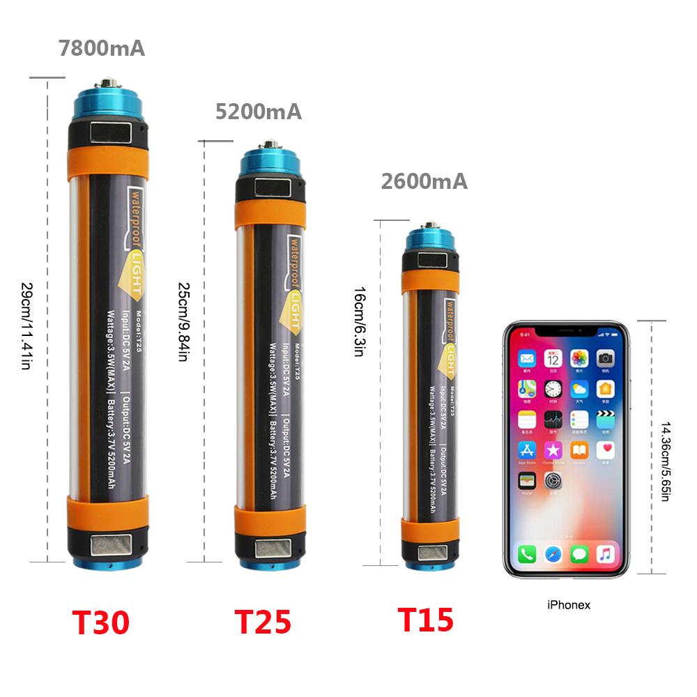 USB Rechargeable IP68 Waterproof LED Camp Light Emergency Camp Portable Lantern Flashlight Multi-Functional Magnetic Lamp