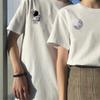 French couple clothing summer clothing niche design sense new ins super hot trend couple short-sleeved t-shirt class uniform