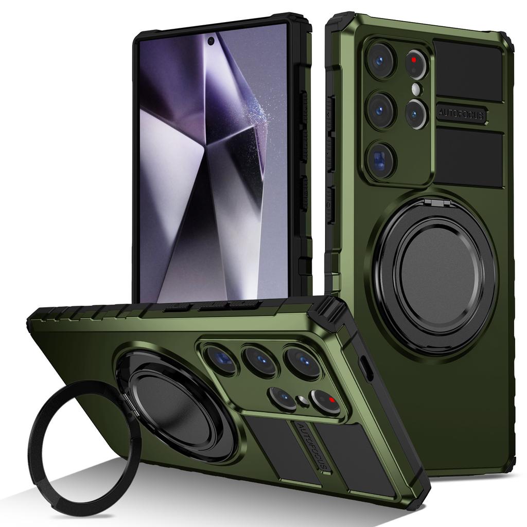 Shockproof Rotating Holder Phone Case for Samsung Galaxy S26 Ultra S25 S24 S23 S22 Plus S21 FE for Magsafe Wireless Charge Cover