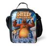 GRIZZLY UND DIE LEMMINGE Kinder Große Kapazität Tasche für Jungen und Mädchen Schüler Outdoor Picknick Wiederverwendbar Thermisch Isolierte Kühlbox Brotdose