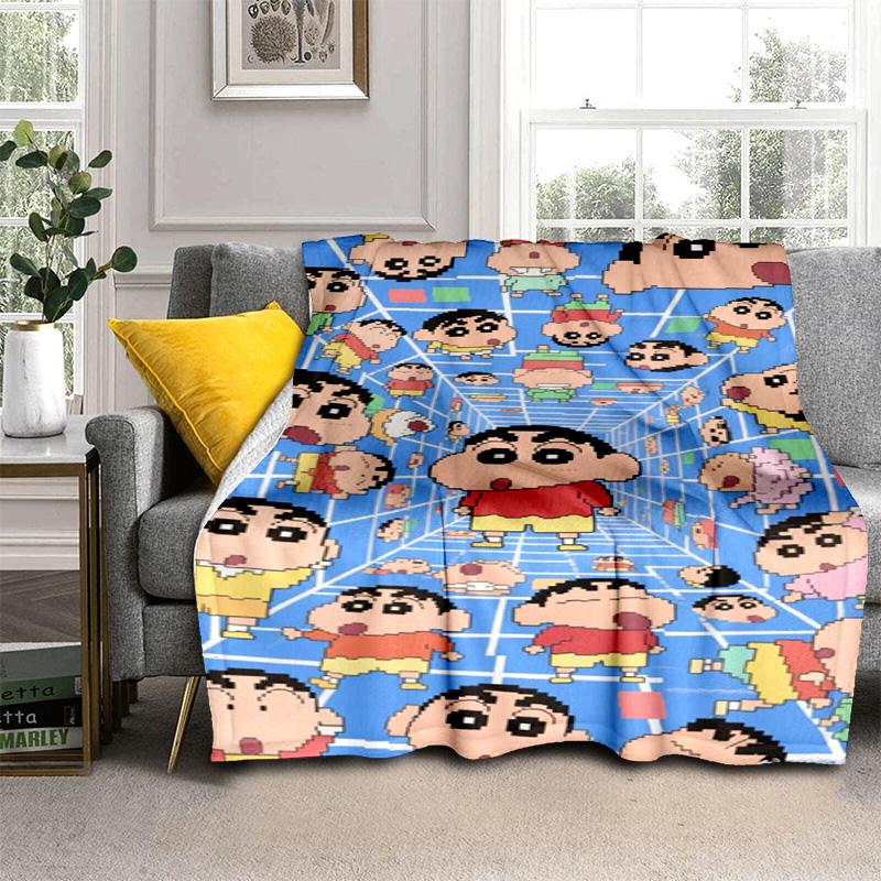 Crayon Shinchan Balloons Tapestry Blanket Home Decor Camping Trip Digital Printing Bedroom Sheet