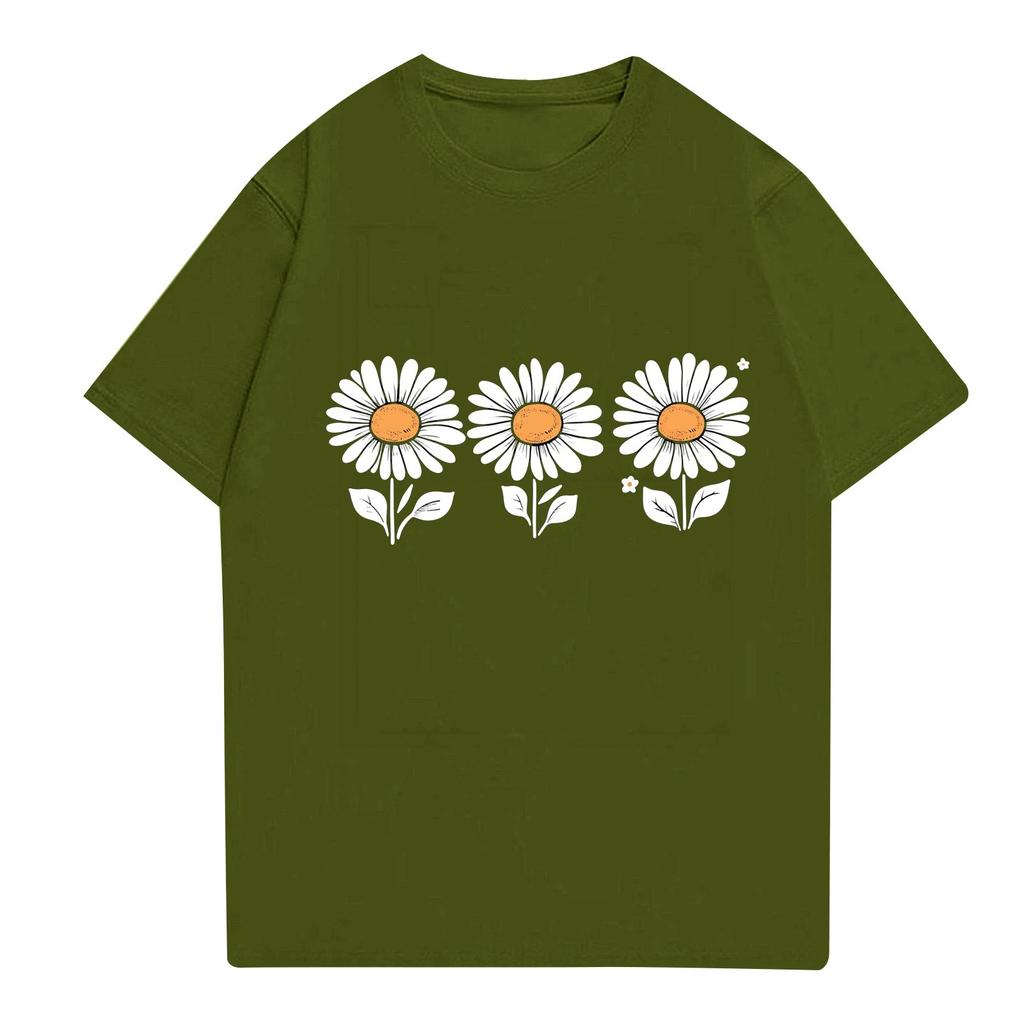 Children's Printed Round Neck Short-sleeved T-shirt Top