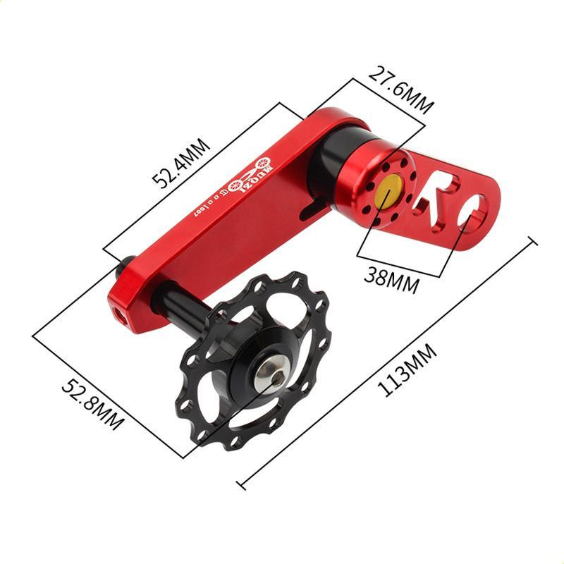 Single speed folding bicycle rear dial chain guide oval disc modified crimp chain to prevent chain drop