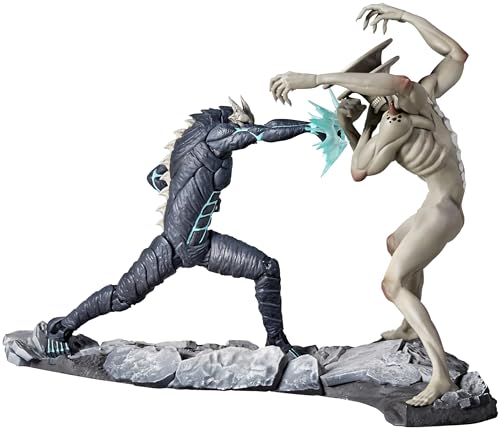 Kaiyodo Anime "Kaiju No. 8" Kaiju No. 8 vs. Kaiju No. 9 1/18 Scale PVC Painted Complete Figure