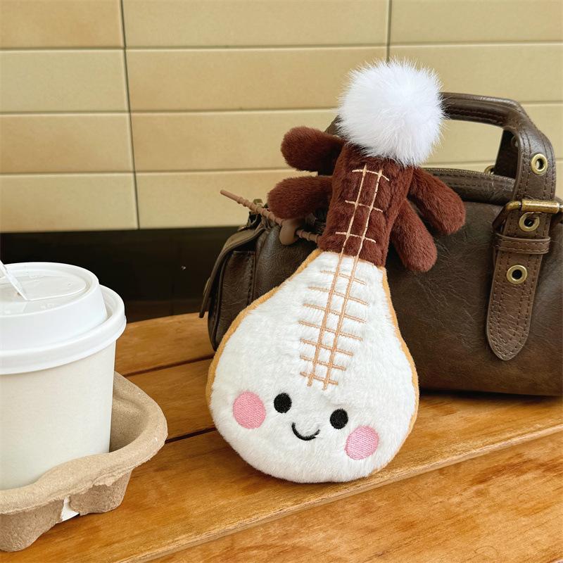 

Cute Simulated Pipa Doll Happy Musical Instrument Plush Toy Pillow Doll Bag Pendant Keychain Pendant 13cm 0.05kg