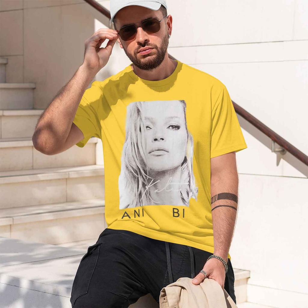 Casual Style Unisexs TShirt With Portrait And Text Design For Everyday Wear In Spring And Summer Perfect Gift For Fashion Lovers